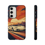 Retro Sunset Countach phone case | Sports car tough cover