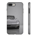 Silver Corvette Art Phone Case, C2 Sting Ray Classic Sports Cover