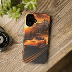 1969 C3 Corvette Phone Case, Orange Mountain Pass Motion Blur