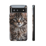 Maine Coon Kitten Phone Case, Tufted Ears Macro Portrait Cover