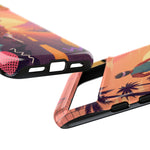 Retro Runner Sunset phone case | 80s Vaporwave jogging design