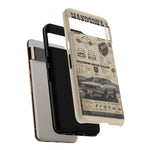 Silver Hakosuka Phone Case, Vintage JDM Infographic Cover