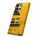 Yellow Skyline Phone Case, R34 GTR 90s JDM Legend Tough Cover for Men Gift
