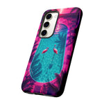Neon Flamingo Pool Vaporwave Art Tough Phone Case