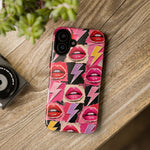 Pop Art Lips and Lightning Bolt Phone Case