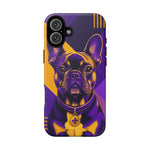 French Bulldog Pop-Art Portrait Tough Phone Case - Purple Gold