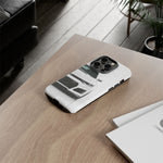 White Camaro Phone Case, ZL1 American Muscle Car Tough Cover for Men