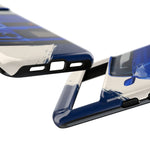 R34 Skyline GT-R Bayside Blue Tough Phone Case for 90s JDM Fans