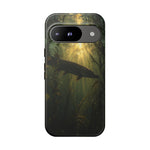 Northern Pike Fishing Phone Case, Weed Bed Silhouette Cover, Gift