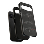 Black C5 Corvette Sports Car Phone Case Tough Multi View Print