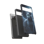 Russian Blue Cat Silver Moonlight Art Tough Phone Case
