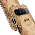 Persian Cat Floral Art Nouveau Tough Phone Case