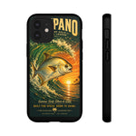 Golden Pompano Fish Phone Case | Coastal Sunset Surf Illustration