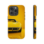Yellow Corvette Phone Case, C3 Stingray Classic Sports Cover, Gift