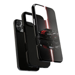 Camaro ZL1 Phone Case, Black Red Racing Stripe Studio Cover, Gift