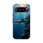 Cobia Reef Phone Case, Shaft of Light Ocean Fishing Tough Cover