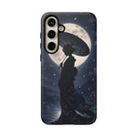 Geisha Parasol Moonlight Art Tough Phone Case