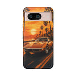 Orange Corvette C3 Stingray Sunset Palms Phone Case