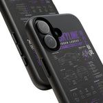 R33 Skyline Infographic Phone Case, Purple Spec Sheet Cover