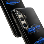 Blue C6 Z06 Phone Case, Three-View Vector Cover, Gift