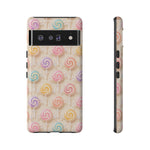 Pastel Swirl Lollipops Tough Case | Candy Pattern Phone Cover