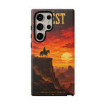 Western Sunset Cowboy Phone Case | Rugged Protective Cover
