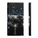 GT350 Phone Case White, Rainy Track Night Classic Racer Tough Cover