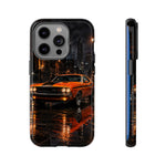 Challenger RT Phone Case, Rainy City Night Muscle Car Tough Cover