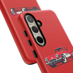 Red Classic Corvette C1 Illustration phone case | Retro Car Tough Case