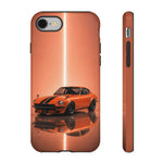 Orange 240Z Phone Case, Classic JDM Sports Car Racing Stripe Cover