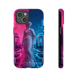 Neon Vaporwave Statue Tough Case | Retro Greek Sculpture Phone Cover