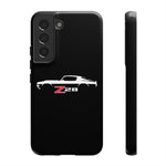 1970 Camaro Z28 White Silhouette Tough Phone Case Cover Gift