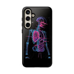 Neon Anatomical Skeleton Phone Case | Internal Displacement Art
