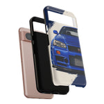 R34 Skyline GT-R Bayside Blue Tough Phone Case for 90s JDM Fans