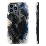 Black Lab Watercolor Art Tough Phone Case - Dog Portrait
