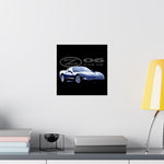 C5 Corvette Z06 Matte Poster – Blue 405 HP Muscle Car Wall Art