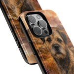 Border Terrier Earthy Watercolor Art Tough Phone Case