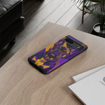 French Bulldog Pop-Art Portrait Tough Phone Case - Purple Gold