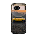 C8 Z06 Corvette Phone Case, Yellow Mountain Dusk Cover, Gift