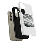 White Countach Retro Tough Phone Case Cover Gift Art