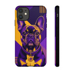 French Bulldog Pop-Art Portrait Tough Phone Case - Purple Gold