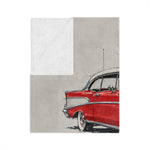 1957 Chevy Bel Air Illustration Microfiber Blanket | Classic Car Throw