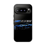 Blue C7 Z06 Sports Car Tough Phone Case Track Style Cover Gift