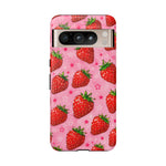 Retro Strawberry Y2K Art Tough Phone Case