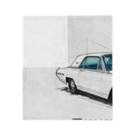 1962 Thunderbird Car Illustration Blanket | Vintage Classic Car Throw