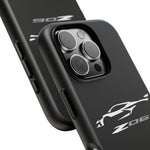 White C8 Z06 Phone Case for Chevy Fans, Tough Protective Cover