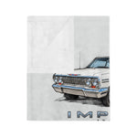 1963 Chevy Impala Illustration Blanket | Classic Car Velveteen Throw