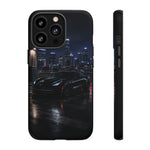 Black C7 City Skyline Rooftop Sports Car Tough Phone Case