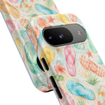 Watercolor Flip Flops pattern Tough Case | Beach Shells Phone Cover
