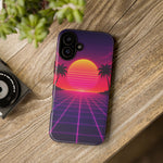 Classic Grid Sunset Vaporwave Art Tough Phone Case